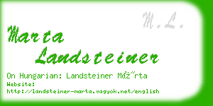 marta landsteiner business card